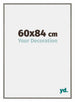 New York Aluminium Bilderrahmen 60x84cm Mercury Struktur Vorne Messe | Yourdecoration.de