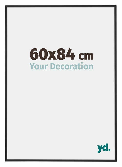New York Aluminium Bilderrahmen 60x84cm Schwarz Matt Vorne Messe | Yourdecoration.de