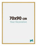 New York Aluminium Bilderrahmen 70x90cm Gold Glanz Vorne Messe | Yourdecoration.de