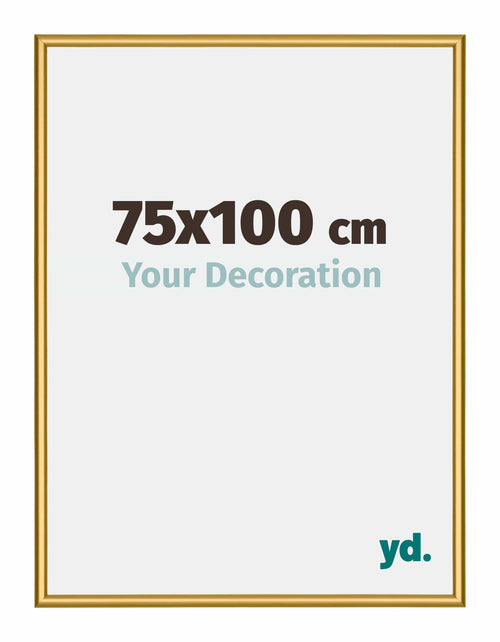 New York Aluminium Bilderrahmen 75x100cm Gold Glanz Vorne Messe | Yourdecoration.de