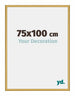 New York Aluminium Bilderrahmen 75x100cm Gold Glanz Vorne Messe | Yourdecoration.de