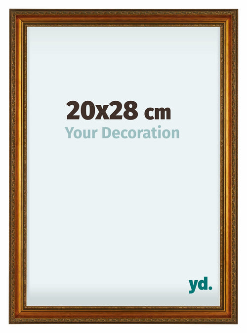 Oxford Holz Bilderrahmen 20x28cm Gold Antik Vorne Messe | Yourdecoration.de