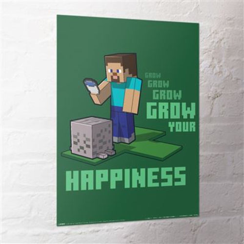 Poster Minecraft Grow Your Happinenss 40x50cm MPP2402265 2 | Yourdecoration.de