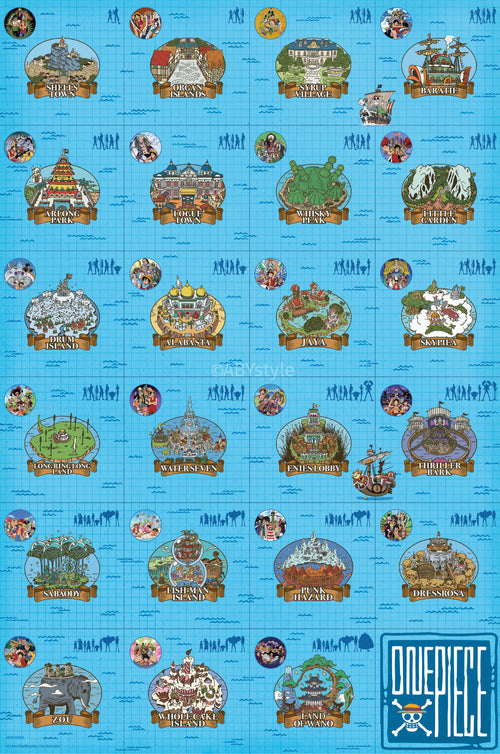 Poster One Piece Log Itinerary 61x91 5cm GBYDCOA006 | Yourdecoration.de