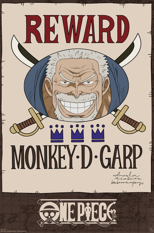 Poster One Piece Wanted Garp Cross Guild 61x91 5cm GBYDCOA008 | Yourdecoration.de