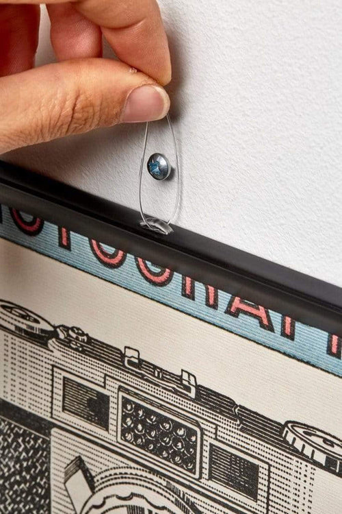 Posterhänger Schwarz 60cm mit aufhangauge | Yourdecoration.de