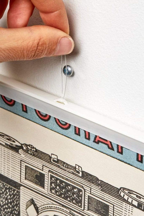 Posterhänger Weiss 90cm mit aufhangauge | Yourdecoration.de