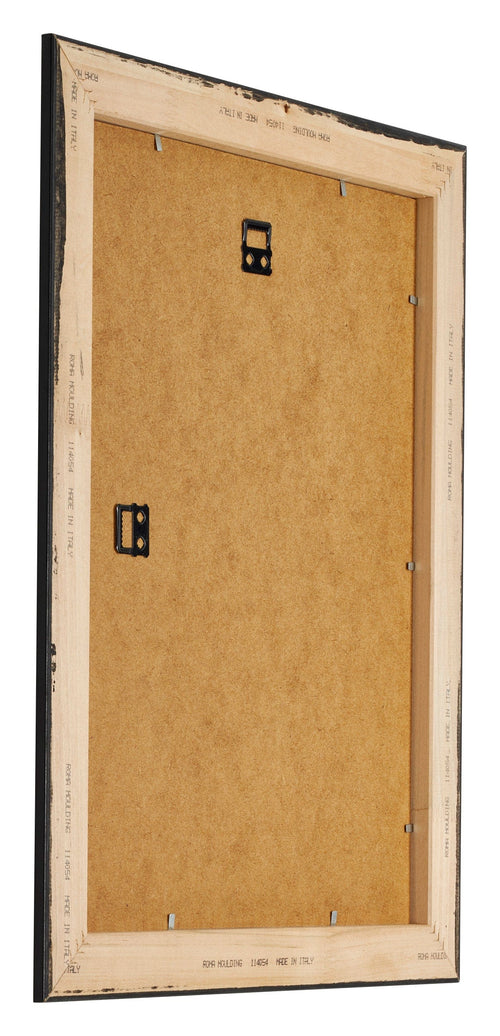 Sheffield Holz Bilderrahmen 18x24cm Schwarz Gold Gewischt Rucksteite Schrag | Yourdecoration.de