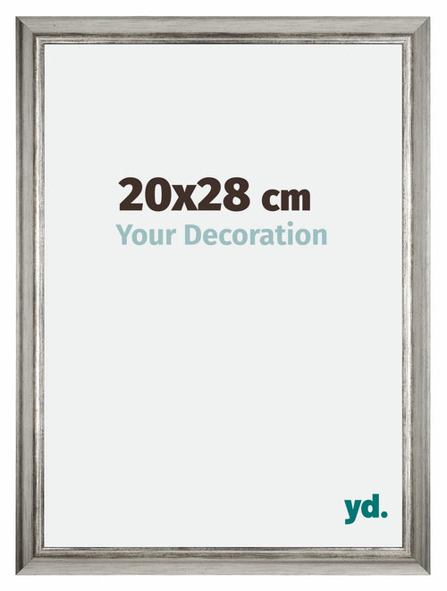 Sheffield Holz Bilderrahmen 20x28cm Silber Schwarz Gewischt Vorne Messe | Yourdecoration.de