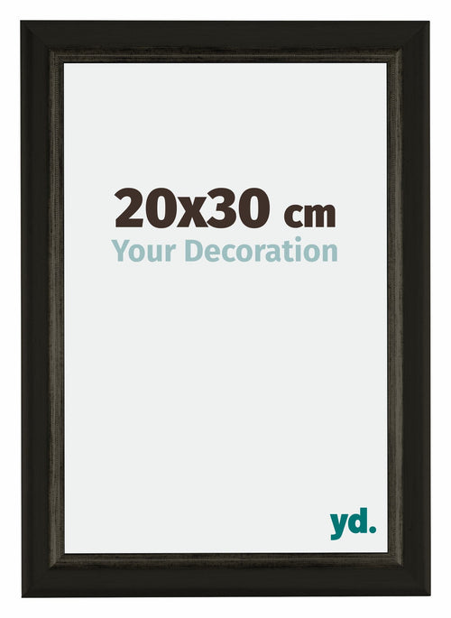 Sheffield Holz Bilderrahmen 20x30cm Schwarz Gold Gewischt Vorne Messe | Yourdecoration.de