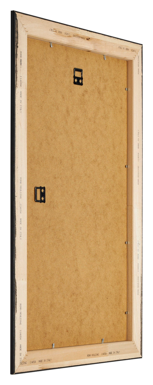 Sheffield Holz Bilderrahmen 30x50cm Silber Schwarz Gewischt Rucksteite Schrag | Yourdecoration.de