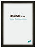 Sheffield Holz Bilderrahmen 35x50cm Schwarz Gold Gewischt Vorne Messe | Yourdecoration.de