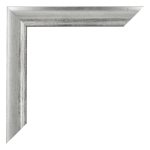 Sheffield Holz Bilderrahmen 40x55cm Silber Schwarz Gewischt Detail Ecke | Yourdecoration.de