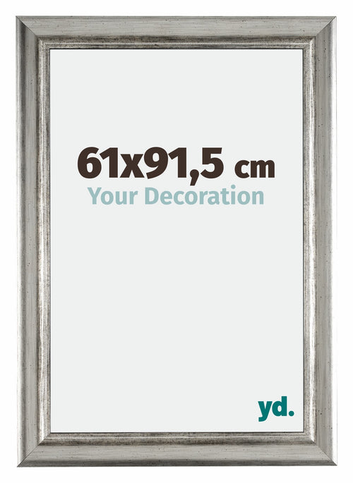 Sheffield Holz Bilderrahmen 61x91 5cm Silber Schwarz Gewischt Vorne Messe | Yourdecoration.de