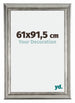 Sheffield Holz Bilderrahmen 61x91 5cm Silber Schwarz Gewischt Vorne Messe | Yourdecoration.de
