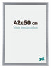 Tucson Aluminium Bilderrahmen 42x60cm Silber Gebürstet Vorne Messe | Yourdecoration.de