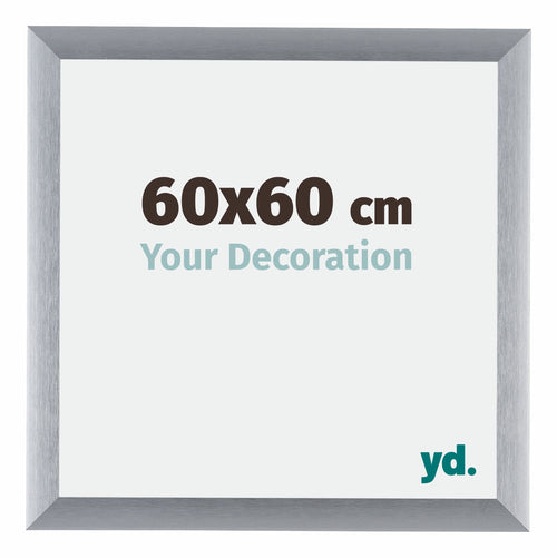 Tucson Aluminium Bilderrahmen 60x60cm Silber Gebürstet Vorne Messe | Yourdecoration.de
