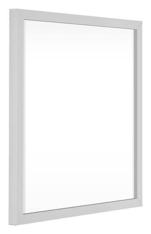 Virginia Aluminium Bilderrahmen 35x35cm Weiss Vorne Schrag | Yourdecoration.de