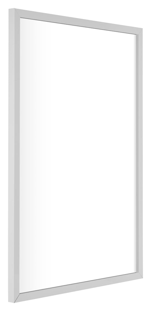 Virginia Aluminium Bilderrahmen 35x50cm Weiss Vorne Schrag | Yourdecoration.de