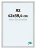 Virginia Aluminium Bilderrahmen 42x59 4cm A2 Weiss Vorne Messe | Yourdecoration.de