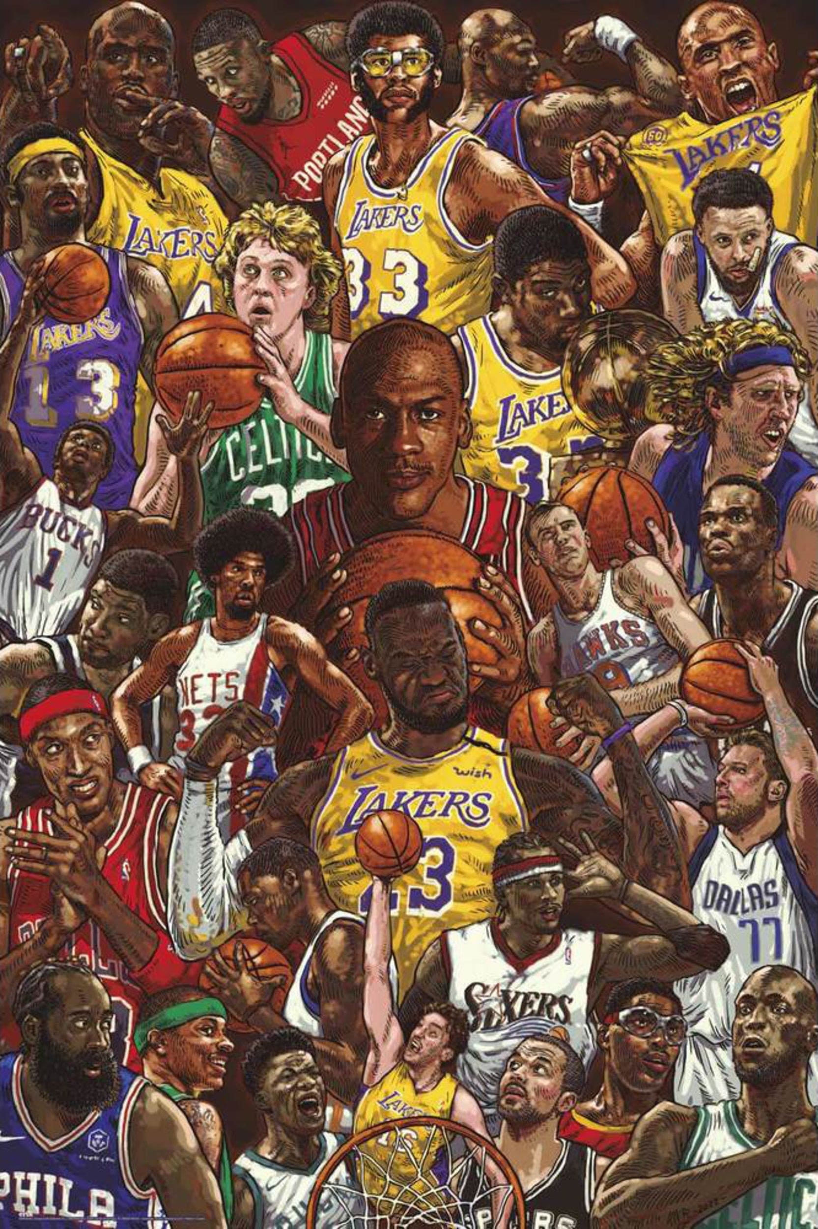 Poster Basketball Superstars 61x91 5cm Yourdecoration