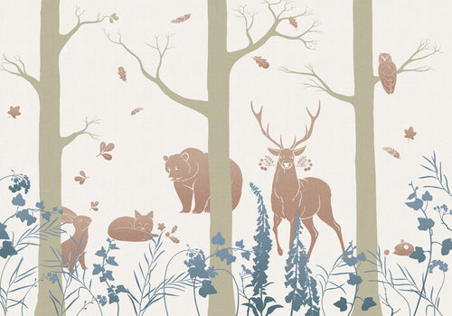 Komar Vlies Fototapete Inx8 065 Forest Animals | Yourdecoration.de
