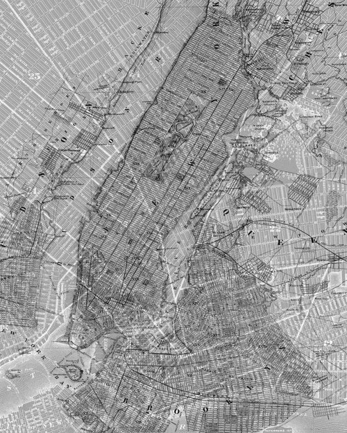 Komar NYC Map Vlies Fototapete 200x250cm 2-bahnen | Yourdecoration.de