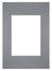 Passe-Partout 21x29,7cm Karton Grau Rand Gerade - Vorne | Yourdecoration.de