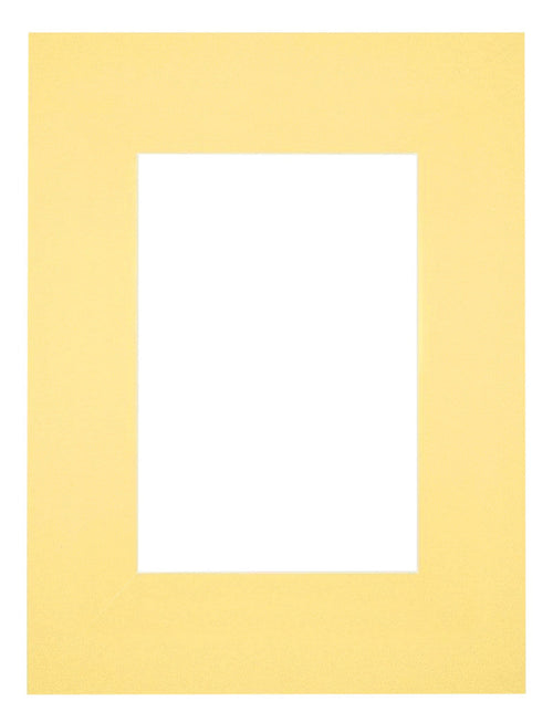 Passepartout 18x24cm Karton Gelb Rand Gerade - Vorne | Yourdecoration.de
