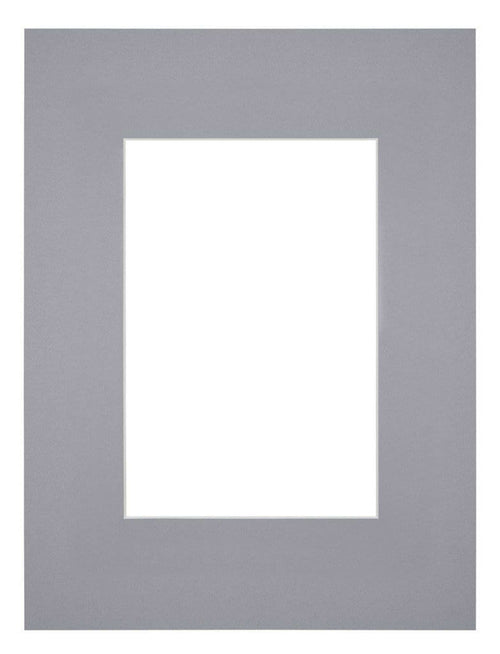 Passepartout 18x24cm Karton Grau Rand Gerade - Vorne | Yourdecoration.de