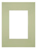 Passepartout 18x24cm Karton Mintgrün Rand Gerade - Vorne | Yourdecoration.de