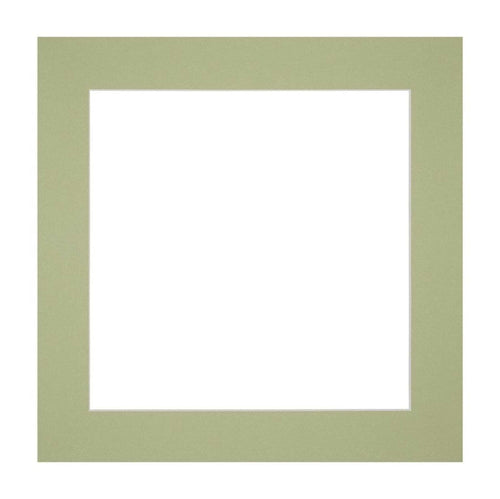 Passepartout 20x20cm Karton Mintgrün Rand Gerade - Vorne | Yourdecoration.de