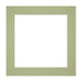 Passepartout 20x20cm Karton Mintgrün Rand Gerade - Vorne | Yourdecoration.de