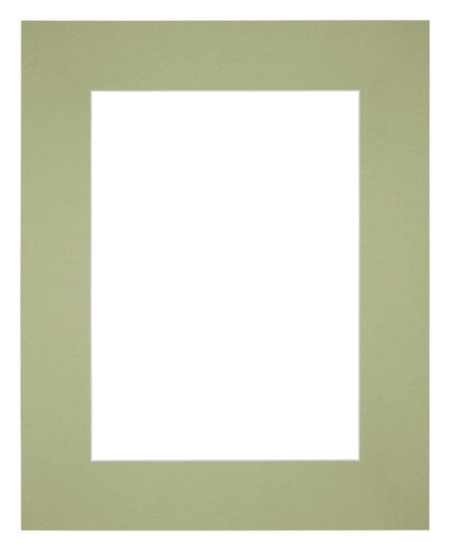 Passepartout 20x25cm Karton Mintgrün Rand Gerade - Vorne | Yourdecoration.de