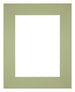 Passepartout 20x25cm Karton Mintgrün Rand Gerade - Vorne | Yourdecoration.de