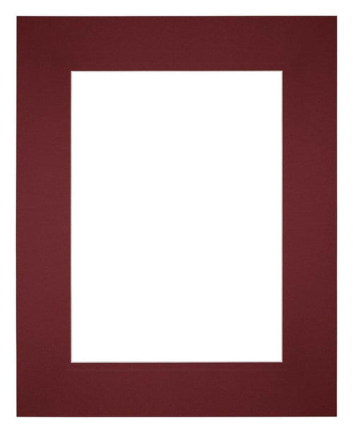 Passepartout 20x25cm Karton Weinrot Rand Gerade - Vorne | Yourdecoration.de