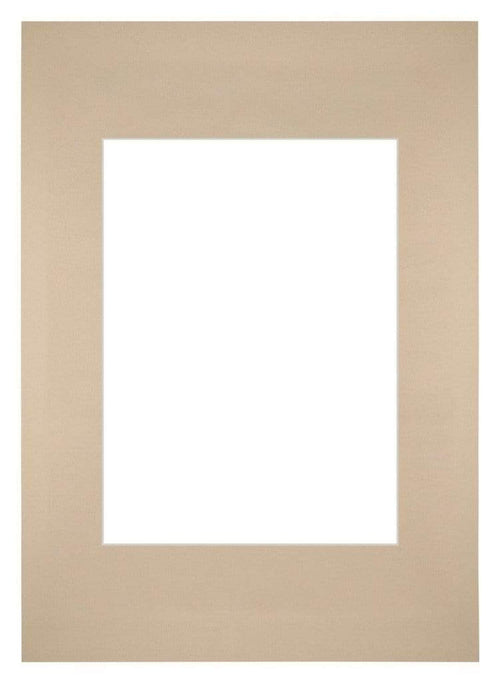 Passepartout 20x28cm Karton Beige Rand Gerade - Vorne | Yourdecoration.de