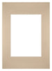 Passepartout 20x28cm Karton Beige Rand Gerade - Vorne | Yourdecoration.de