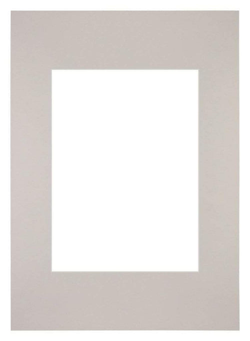 Passepartout 20x28cm Karton Grau Granit Rand Gerade - Vorne | Yourdecoration.de