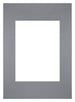 Passepartout 20x28cm Karton Grau Rand Gerade - Vorne | Yourdecoration.de