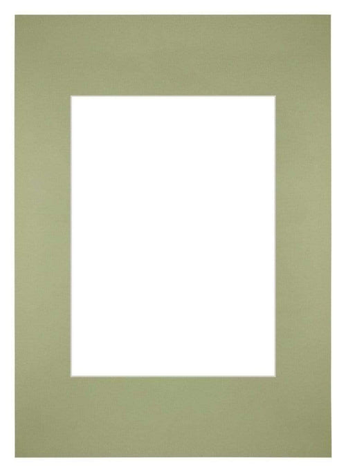 Passepartout 20x28cm Karton Mintgrün Rand Gerade - Vorne | Yourdecoration.de