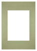 Passepartout 20x28cm Karton Mintgrün Rand Gerade - Vorne | Yourdecoration.de