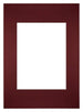Passepartout 20x28cm Karton Weinrot Rand Gerade - Vorne | Yourdecoration.de