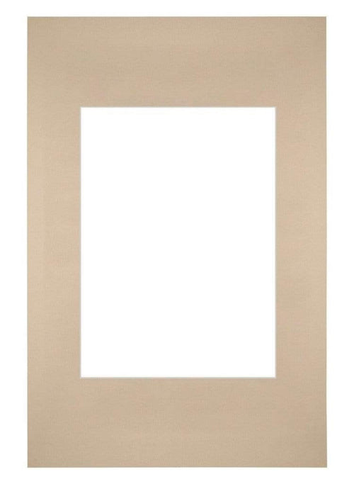 Passepartout 20x30cm Karton Beige Rand Gerade - Vorne | Yourdecoration.de
