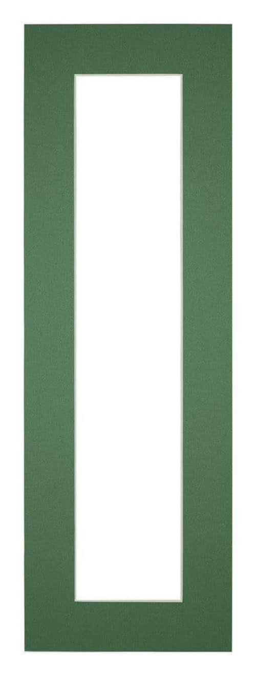 Passepartout 20x60cm Karton Waldgrün Rand 5cm Gerade - Vorne | Yourdecoration.de