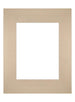 Passepartout 24x30cm Karton Beige Rand Gerade - Vorne | Yourdecoration.de