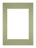 Passepartout 29,7x42cm A3/A4 Karton Mintgrün  Rand Gerade - Vorne | Yourdecoration.de