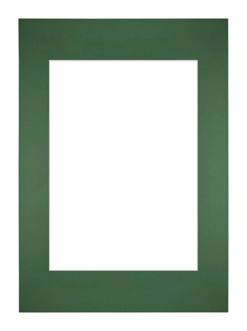 Passepartout 29,7x42cm A3/A4 Karton Waldgrün Rand Gerade - Vorne | Yourdecoration.de