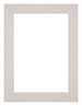 Passepartout 45x60cm Karton Grau Granit Rand 4cm Gerade - Vorne | Yourdecoration.de