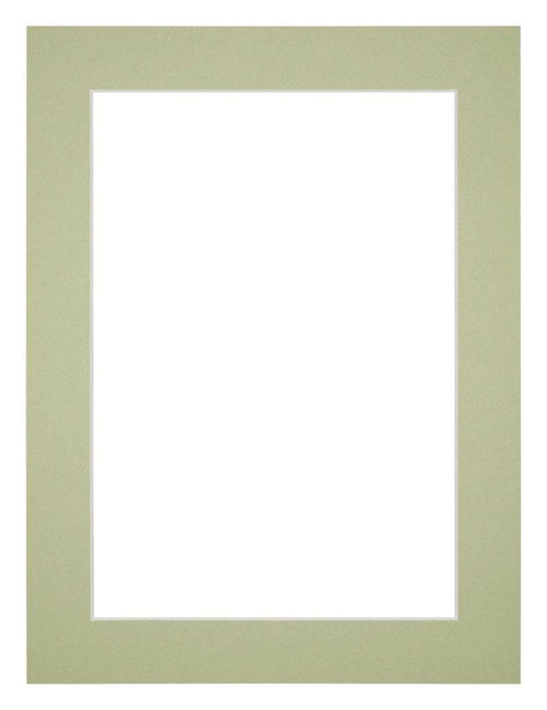 Passepartout 45x60cm Karton Mintgrün Rand 4cm Gerade - Vorne | Yourdecoration.de
